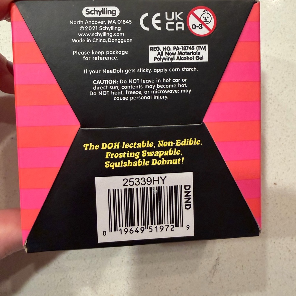 Schylling Needoh Pink Donut Sensory Toy - Switch & Swap Frosting - Picture 5 of 6